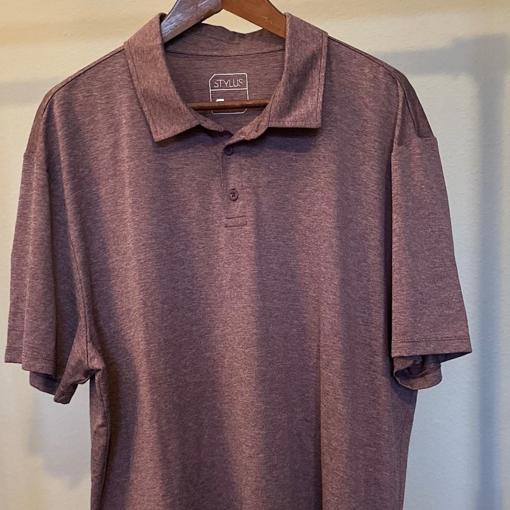 Stylus Men’s Heathered Polo Shirt - Short Sleeve - Picture 5 of 6